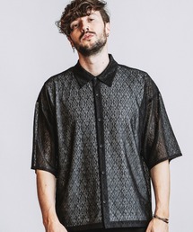 【NO ID.】Diamond Sheer BIG Shirt / ダイヤ シアー ビッグ シャツ
