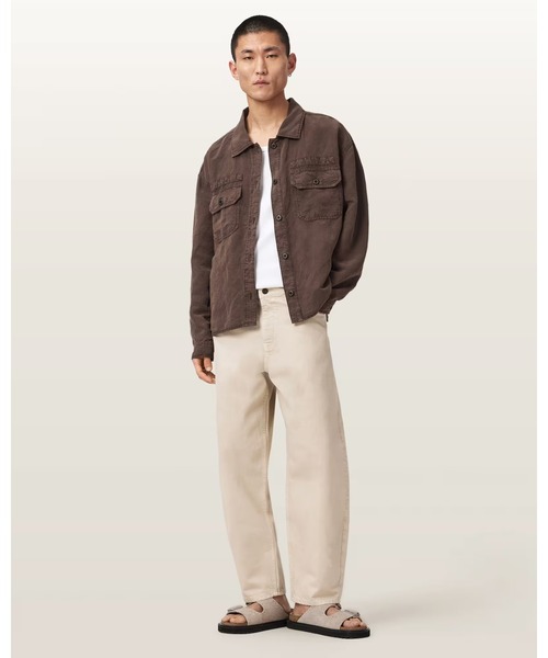 ALLSAINTS(オールセインツ)の「ORBIT BARREL LEG DENIM JEANS | ORBIT バレル レッグ デニム ジーンズ(デニムパンツ・メンズ・ホワイト系その他・30/31/32)」の1枚目の写真