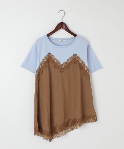 niko and...(ニコアンド)の「トリムレースドッキングTシャツ(Tシャツ/カットソー・レディース・ブラウン/クリーム/ブラック・FREE)」の15枚目の写真
