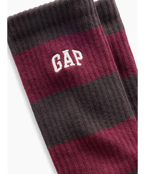 GAP(ギャップ)の「ラグビーストライプ GAPロゴ クルーソックス(ソックス/靴下・メンズ・ホワイト×ブルー/グリーン/レッド/グリーン系その他/ブルー・S/M/M/L)」の7枚目の写真