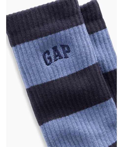 GAP(ギャップ)の「ラグビーストライプ GAPロゴ クルーソックス(ソックス/靴下・メンズ・ホワイト×ブルー/グリーン/レッド/グリーン系その他/ブルー・S/M/M/L)」の8枚目の写真