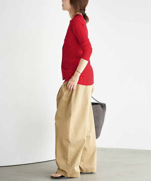 plage(プラージュ)の「Barrel Chinos パンツ(チノパンツ・レディース・アイボリー/ベージュ・34/36/38)」の7枚目の写真