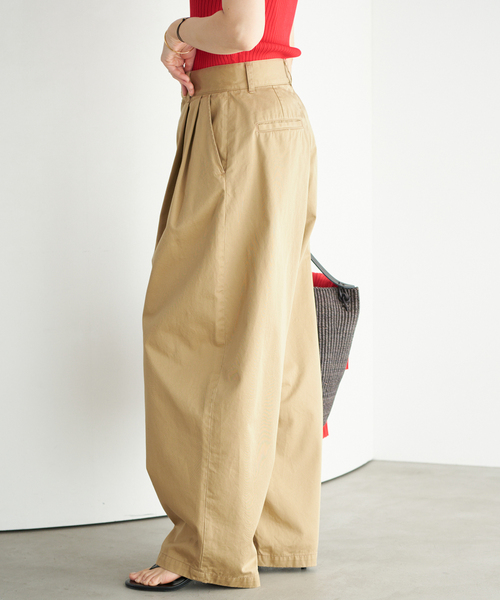 plage(プラージュ)の「Barrel Chinos パンツ(チノパンツ・レディース・アイボリー/ベージュ・34/36/38)」の10枚目の写真
