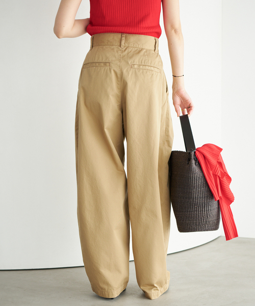 plage(プラージュ)の「Barrel Chinos パンツ(チノパンツ・レディース・アイボリー/ベージュ・34/36/38)」の11枚目の写真