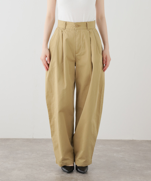 plage(プラージュ)の「Barrel Chinos パンツ(チノパンツ・レディース・アイボリー/ベージュ・34/36/38)」の4枚目の写真