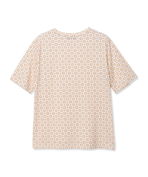 DECOY SINCE 1981(デコイシンスイチキュウハチイチ)の「【ひやさらコットン】小紋柄プリントTシャツ【綿100%・接触冷感・UVカット】(Tシャツ/カットソー・レディース・オレンジ/ネイビー/グリーン・M/L/LL)」の19枚目の写真