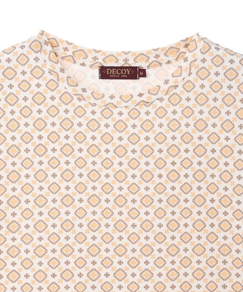 DECOY SINCE 1981(デコイシンスイチキュウハチイチ)の「【ひやさらコットン】小紋柄プリントTシャツ【綿100%・接触冷感・UVカット】(Tシャツ/カットソー・レディース・オレンジ/ネイビー/グリーン・M/L/LL)」の20枚目の写真