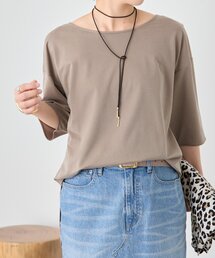 RIVE DROITE | 【待望の半袖が登場!/手洗い可】ハーフスリーブキュプラカットプルオーバー(Tシャツ/カットソー)