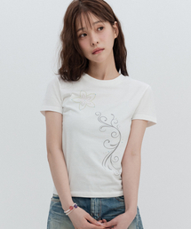 フラワーホットフィックスショートスリーブ