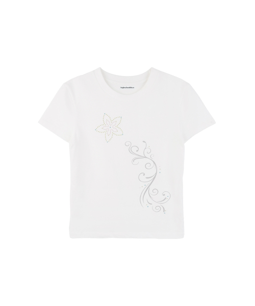 HIGH SCHOOL DISCO（ハイスクールディスコ）の「フラワーホットフィックスショートスリーブ（Tシャツ/カットソー・レディース・その他・FREE）」の5枚目の写真
