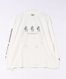 【YOIDORE】ビールブロック フロント&バック刺繍MIX クルーネックロングスリーブTシャツ