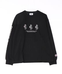 【YOIDORE】ビールブロック フロント&バック刺繍MIX クルーネックロングスリーブTシャツ