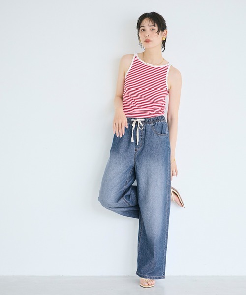 coca(coca)(コカ)の「サマーデニムワイドパンツ(デニムパンツ・レディース・ライトブルー/ブルー・L/S/M)」の15枚目の写真