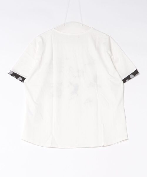 go slow caravan(ゴースローキャラバン)の「JUICY/ジューシー 袖ドットPT ネコ刺繍 TEE(Tシャツ/カットソー・レディース・ホワイト/ネイビー・FREE)」の13枚目の写真
