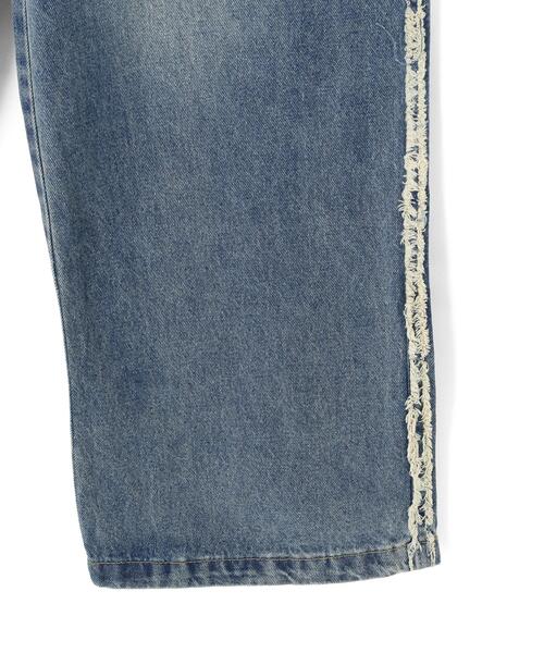 SIS(エスアイエス)の「SIS/エスアイエス/Side Fringe Denim Pants(デニムパンツ・レディース・ブラック/ブルー・L/M)」の7枚目の写真