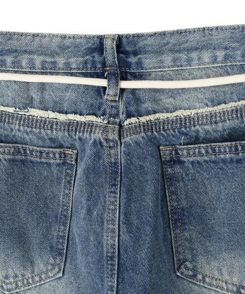 SIS(エスアイエス)の「SIS/エスアイエス/Side Fringe Denim Pants(デニムパンツ・レディース・ブラック/ブルー・L/M)」の8枚目の写真