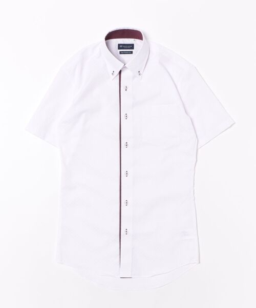 TOKYO SHIRTS(トウキョウシャツ)の「【超形態安定】【吸水速乾】 形態安定ノンアイロン ボタンダウン 半袖ビジネスワイシャツ(ビジネスシャツ・メンズ・ピンク・首回り37cm/首回り39cm/首回り41cm/首回り42cm/首回り43cm)」の6枚目の写真