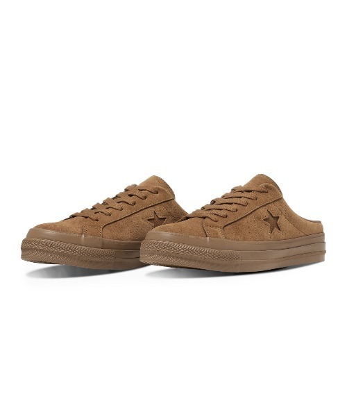 CONVERSE(コンバース)の「CONVERSE ONE STAR SUEDE MULE(コンバース ワンスター スエード ミュール)(モカシン/デッキシューズ・メンズ・ブラック系/オフホワイト/ブラウン・27cm/26cm/26.5cm/25cm/25.5cm/27.5cm/28cm/29cm)」の3枚目の写真