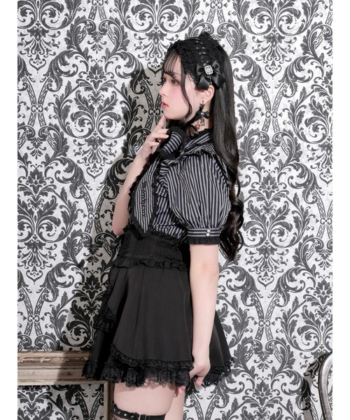 NOEMIE(ノエミー)の「ゴシックシフォンフリルボウタイブラウス(シャツ/ブラウス・レディース・オフホワイト/ブラック/A・M)」の8枚目の写真