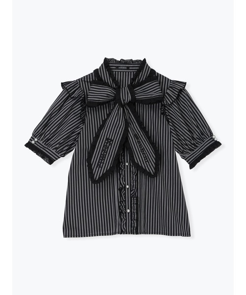 NOEMIE(ノエミー)の「ゴシックシフォンフリルボウタイブラウス(シャツ/ブラウス・レディース・オフホワイト/ブラック/A・M)」の15枚目の写真