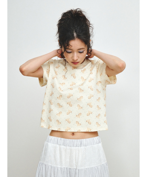 PLZPROJECT(プリーズプロジェクト)の「PONY T-SHIRT(Tシャツ/カットソー・レディース・イエロー・FREE)」の5枚目の写真