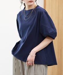 EGLANTINE 接触冷感 バルーンスリーブカットソー 半端袖