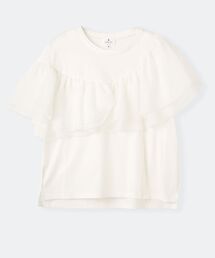 LANVIN en Bleu | フリルコンビカットソー(Tシャツ/カットソー)