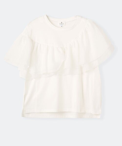 LANVIN en Bleu(ランバンオンブルー)の「フリルコンビカットソー(Tシャツ/カットソー・レディース・ブラック/オフホワイト・38)」の1枚目の写真