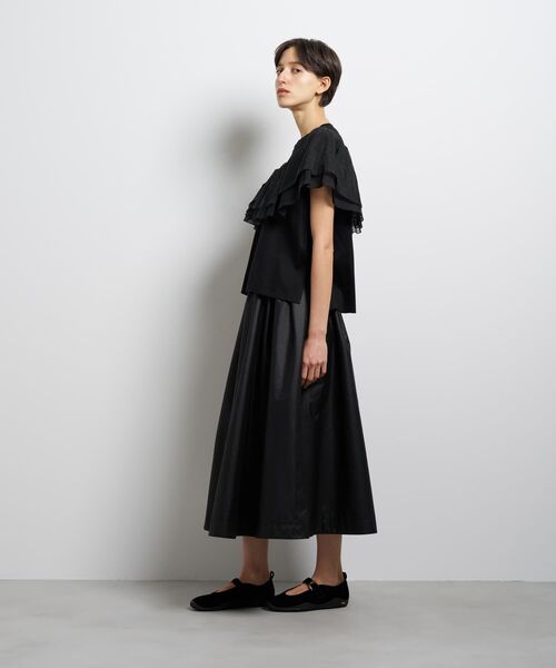 LANVIN en Bleu(ランバンオンブルー)の「フリルコンビカットソー(Tシャツ/カットソー・レディース・ブラック/オフホワイト・38)」の4枚目の写真