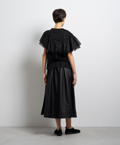 LANVIN en Bleu(ランバンオンブルー)の「フリルコンビカットソー(Tシャツ/カットソー・レディース・ブラック/オフホワイト・38)」の5枚目の写真