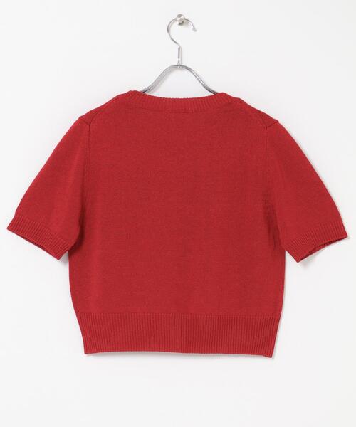 ITEMS URBANRESEARCH(アイテムズ アーバンリサーチ)の「ペーパータッチハンソデニット(ニット/セーター・レディース・ベージュ/ブラウン/レッド・FREE)」の15枚目の写真
