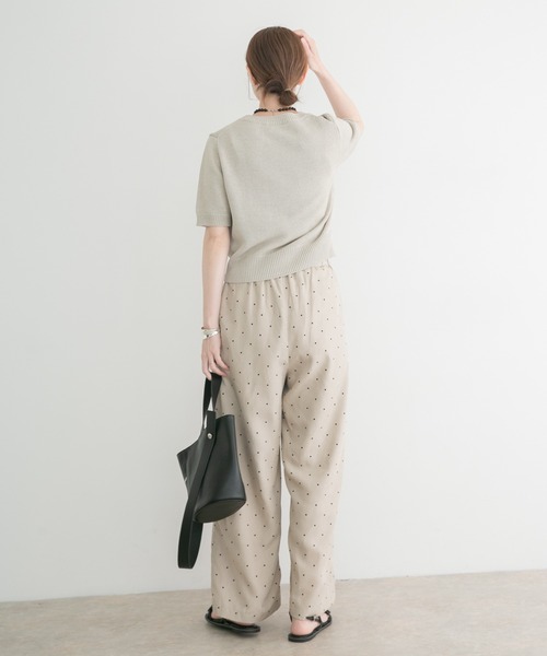 ITEMS URBANRESEARCH(アイテムズ アーバンリサーチ)の「ペーパータッチハンソデニット(ニット/セーター・レディース・ベージュ/ブラウン/レッド・FREE)」の9枚目の写真