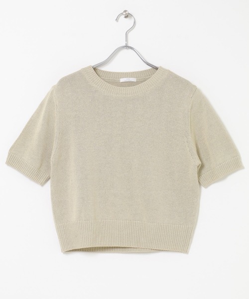 ITEMS URBANRESEARCH(アイテムズ アーバンリサーチ)の「ペーパータッチハンソデニット(ニット/セーター・レディース・ベージュ/ブラウン/レッド・FREE)」の11枚目の写真