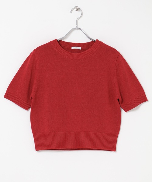 ITEMS URBANRESEARCH(アイテムズ アーバンリサーチ)の「ペーパータッチハンソデニット(ニット/セーター・レディース・ベージュ/ブラウン/レッド・FREE)」の18枚目の写真