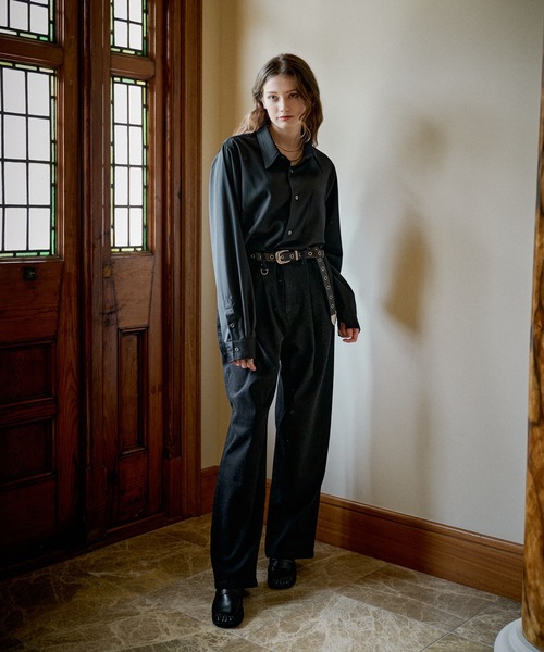 CASPER JOHN(キャスパージョン)の「Wool basic shirts/ウールベーシックシャツ(シャツ/ブラウス・メンズ・ブラック/チャコールグレー/ネイビー・X-SMALL/LARGE/MEDIUM/SMALL)」の12枚目の写真