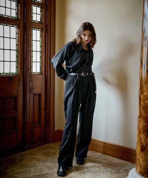 CASPER JOHN(キャスパージョン)の「Wool basic shirts/ウールベーシックシャツ(シャツ/ブラウス・メンズ・ブラック/チャコールグレー/ネイビー・X-SMALL/LARGE/MEDIUM/SMALL)」の13枚目の写真