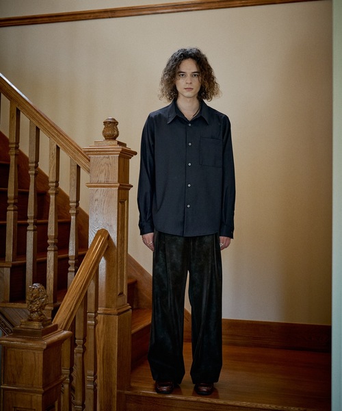 CASPER JOHN(キャスパージョン)の「Wool basic shirts/ウールベーシックシャツ(シャツ/ブラウス・メンズ・ブラック/チャコールグレー/ネイビー・X-SMALL/LARGE/MEDIUM/SMALL)」の19枚目の写真