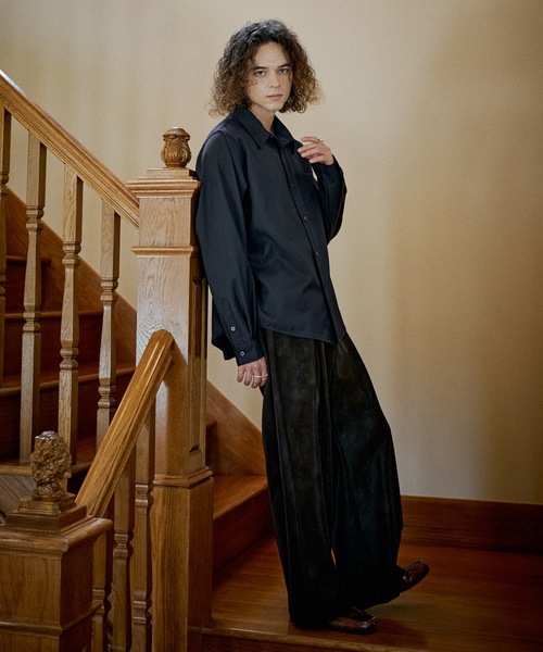 CASPER JOHN(キャスパージョン)の「Wool basic shirts/ウールベーシックシャツ(シャツ/ブラウス・メンズ・ブラック/チャコールグレー/ネイビー・X-SMALL/LARGE/MEDIUM/SMALL)」の20枚目の写真