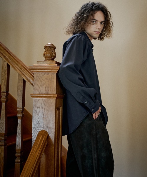 CASPER JOHN(キャスパージョン)の「Wool basic shirts/ウールベーシックシャツ(シャツ/ブラウス・メンズ・ブラック/チャコールグレー/ネイビー・X-SMALL/LARGE/MEDIUM/SMALL)」の18枚目の写真