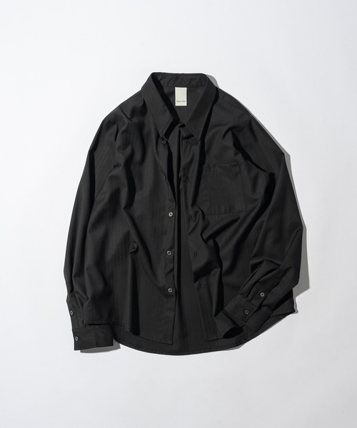 CASPER JOHN(キャスパージョン)の「Wool basic shirts/ウールベーシックシャツ(シャツ/ブラウス・メンズ・ブラック/チャコールグレー/ネイビー・X-SMALL/LARGE/MEDIUM/SMALL)」の4枚目の写真