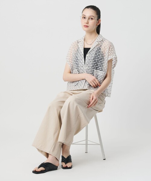 BEAUTY&YOUTH UNITED ARROWS（ビューティーアンドユースユナイテッドアローズ）の「タック インヒール トング サンダル（サンダル・レディース・ブラック/ワイン・36/38/37）」の10枚目の写真