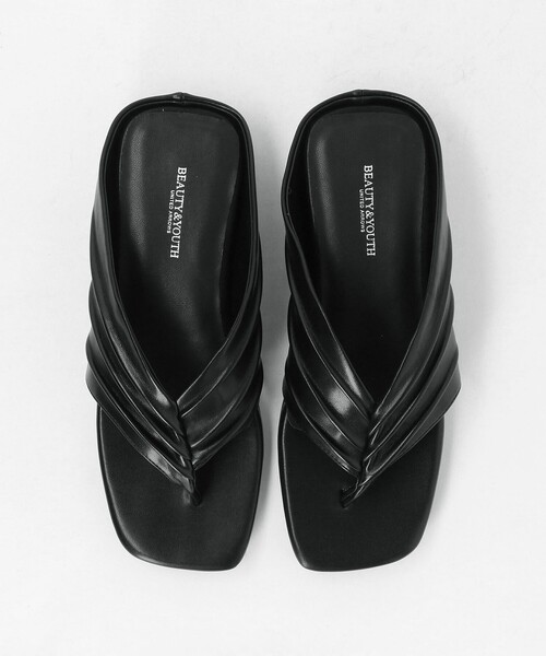 BEAUTY&YOUTH UNITED ARROWS（ビューティーアンドユースユナイテッドアローズ）の「タック インヒール トング サンダル（サンダル・レディース・ブラック/ワイン・36/38/37）」の21枚目の写真