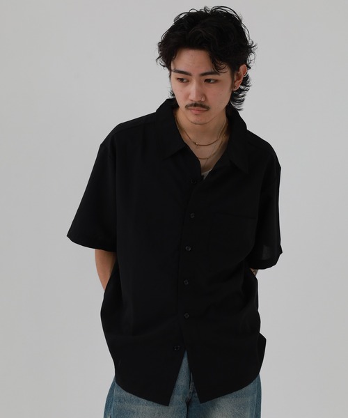 FUNALIVE（ファンアライブ）の「ユニセックス 無地 半袖 シャツ（シャツ/ブラウス・メンズ・グレー/ブラック/ネイビー・L/LL/M）」の17枚目の写真