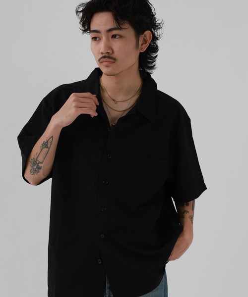 FUNALIVE（ファンアライブ）の「ユニセックス 無地 半袖 シャツ（シャツ/ブラウス・メンズ・グレー/ブラック/ネイビー・L/LL/M）」の19枚目の写真