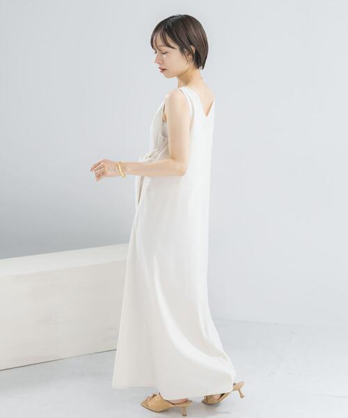 URBAN RESEARCH ROSSO WOMEN(アーバンリサーチ ロッソ)の「リネン混リボンドレス(ワンピース・レディース・ブラック/グリーン/ホワイト系その他/ブルー系その他・FREE)」の9枚目の写真
