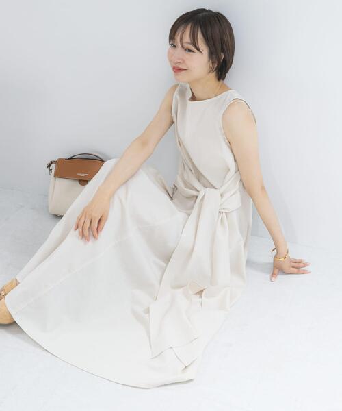 URBAN RESEARCH ROSSO WOMEN(アーバンリサーチ ロッソ)の「リネン混リボンドレス(ワンピース・レディース・ブラック/グリーン/ホワイト系その他/ブルー系その他・FREE)」の10枚目の写真
