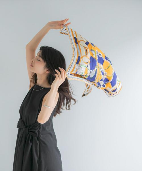 URBAN RESEARCH ROSSO WOMEN(アーバンリサーチ ロッソ)の「リネン混リボンドレス(ワンピース・レディース・ブラック/グリーン/ホワイト系その他/ブルー系その他・FREE)」の14枚目の写真