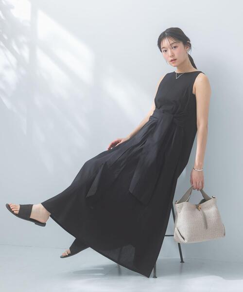 URBAN RESEARCH ROSSO WOMEN(アーバンリサーチ ロッソ)の「リネン混リボンドレス(ワンピース・レディース・ブラック/グリーン/ホワイト系その他/ブルー系その他・FREE)」の17枚目の写真