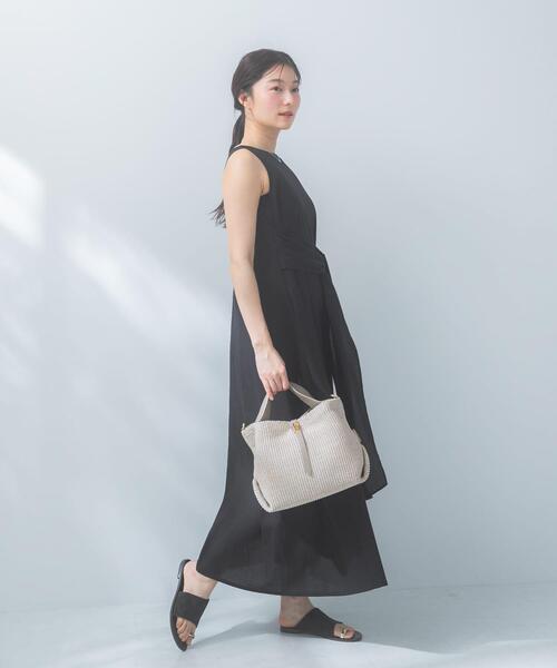 URBAN RESEARCH ROSSO WOMEN(アーバンリサーチ ロッソ)の「リネン混リボンドレス(ワンピース・レディース・ブラック/グリーン/ホワイト系その他/ブルー系その他・FREE)」の18枚目の写真