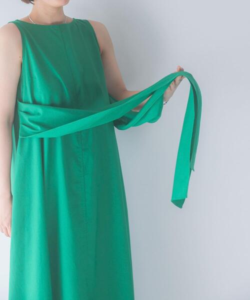 URBAN RESEARCH ROSSO WOMEN(アーバンリサーチ ロッソ)の「リネン混リボンドレス(ワンピース・レディース・ブラック/グリーン/ホワイト系その他/ブルー系その他・FREE)」の21枚目の写真
